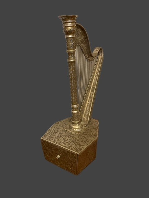 Music Box In Silver And Gilt Metal-photo-3