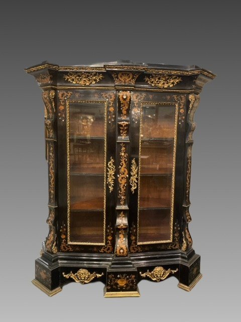 Large Inlaid Cabinet By F.lli Falcini-photo-1