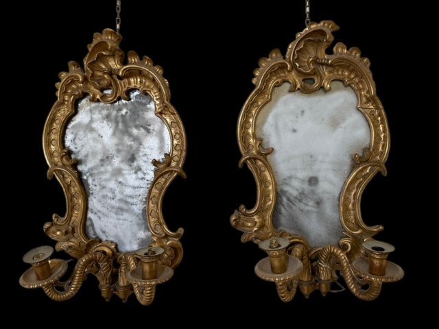 Pair Of Mirrors With Appliques