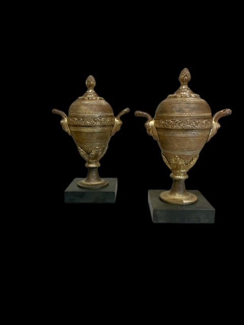 Pair Of Bronze Vases