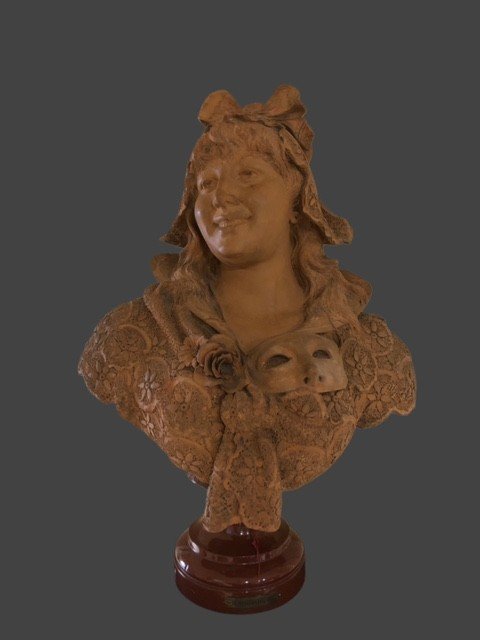 Terracotta Sculpture Signed "dom.van Den Bossche"-photo-4