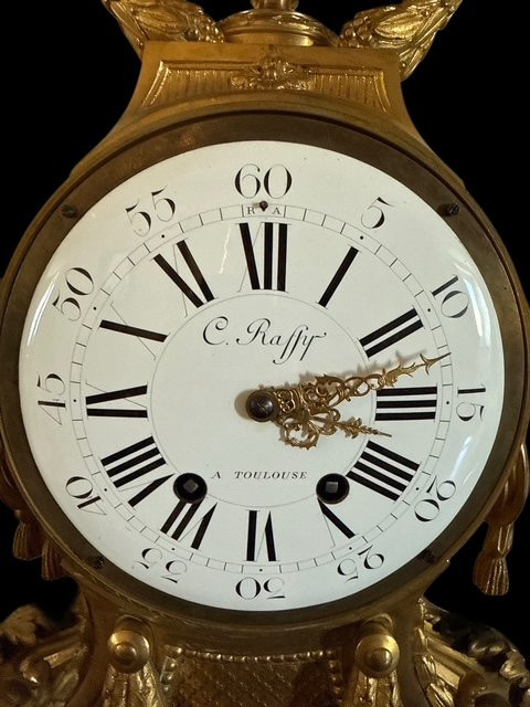 "garniture" Composed Of Clock With Candelabras In Giltbronze-photo-6