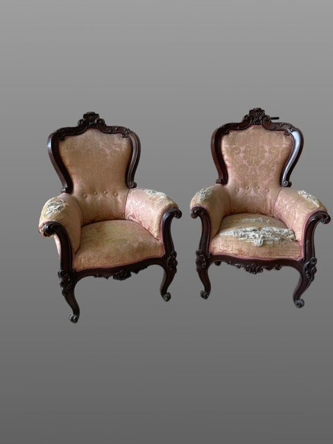 Pair Of Neapolitan Armchairs-photo-2