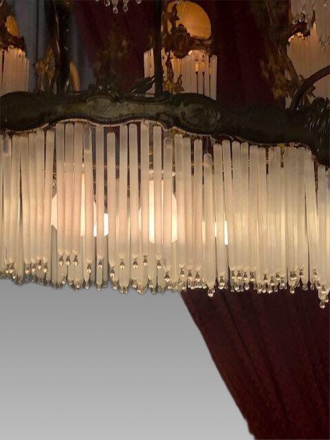 Bronze And Crystal Chandelier-photo-3