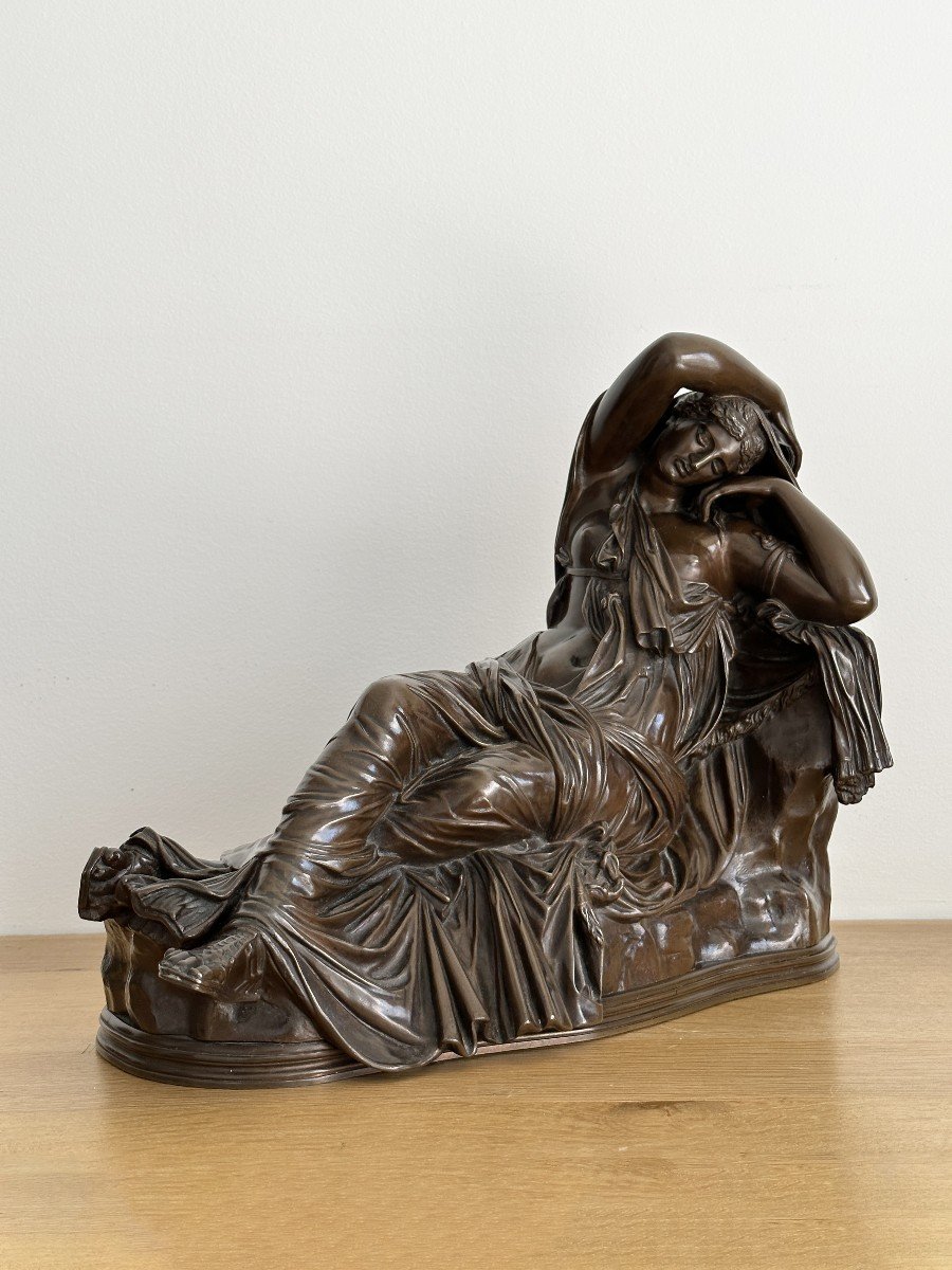 Proantic: Sleeping Ariadne - 19th Century Bronze Sculpture - Barbedien