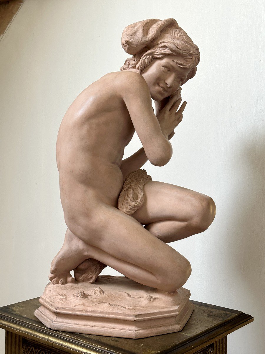 Fisherman With Shell - Jean-baptiste Carpeaux - Terracotta Stamp Susse Frères-photo-2