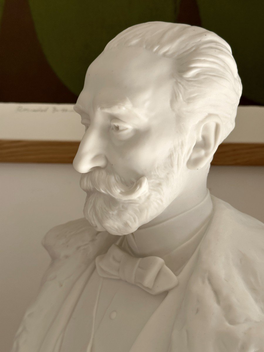 Bust Of President Carnot - Henri Chapu - Biscuit De Sèvres-photo-3