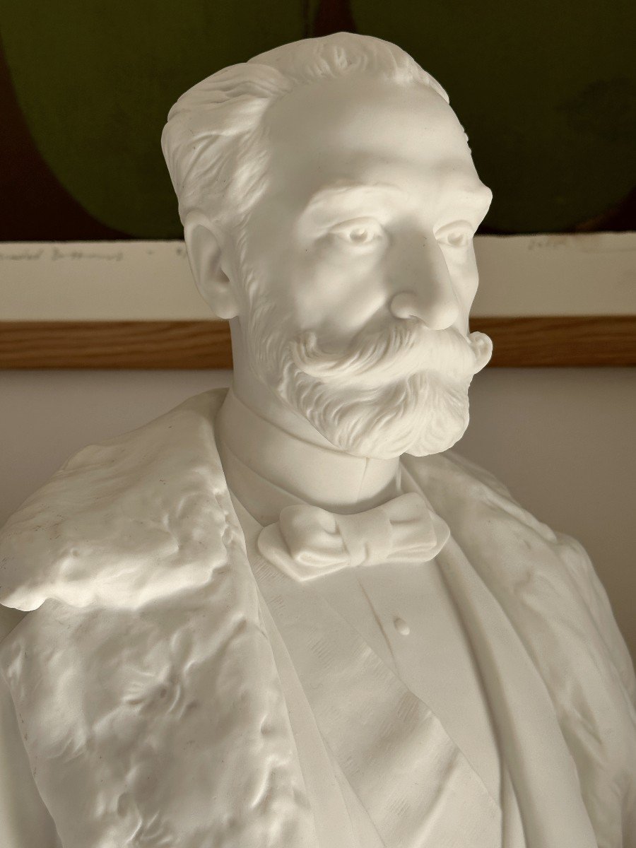 Bust Of President Carnot - Henri Chapu - Biscuit De Sèvres-photo-4