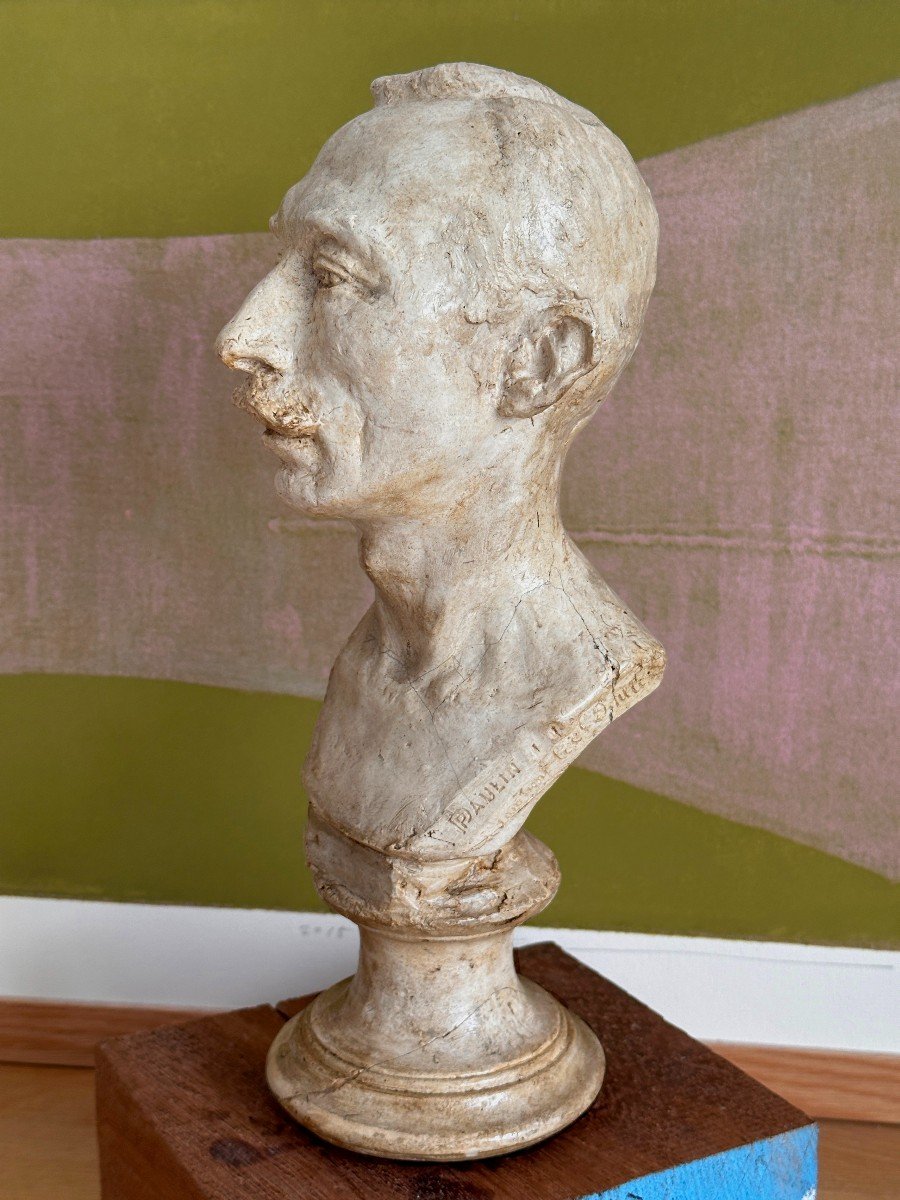 Paul Paulin - Bust Of Colonel Gaulé - Original Plaster-photo-2