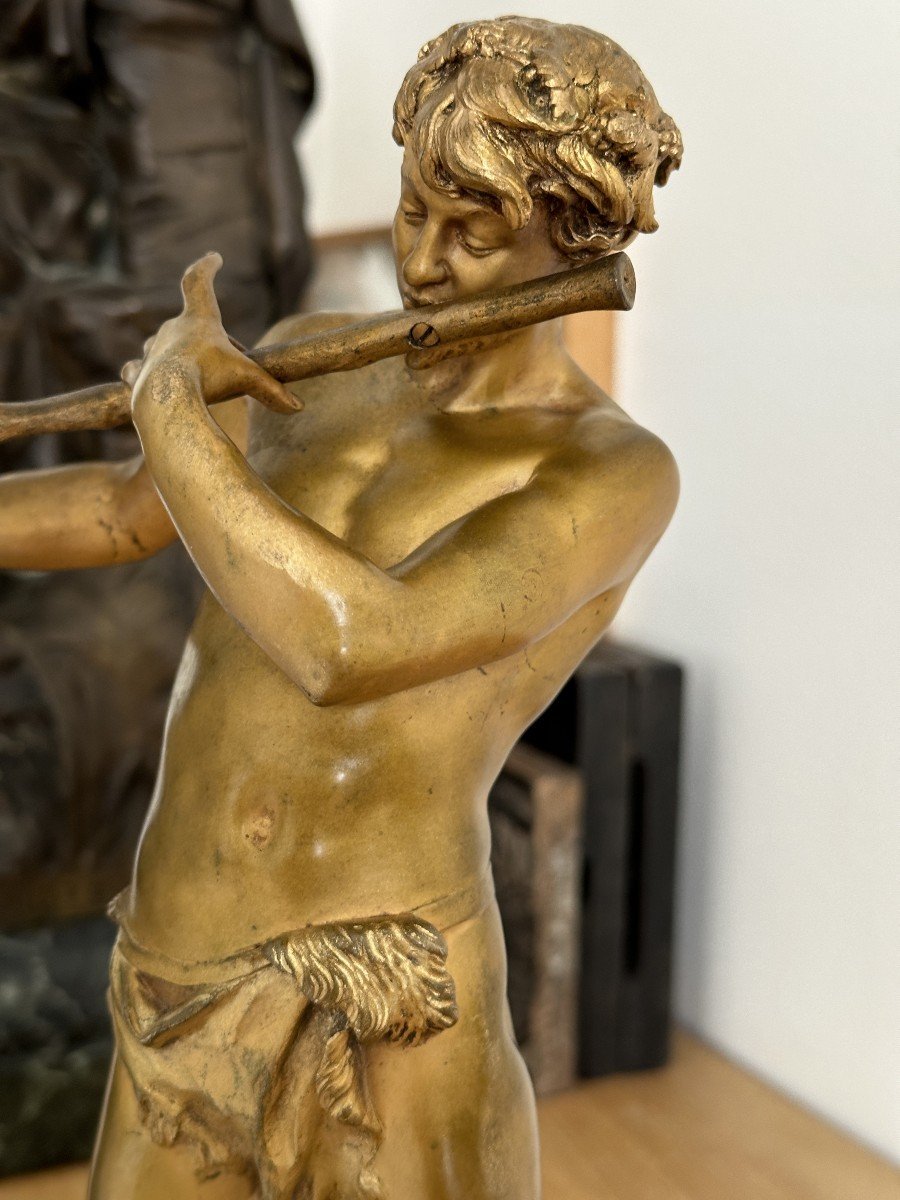 Improviser - After Félix Charpentier - Gilt Bronze-photo-4