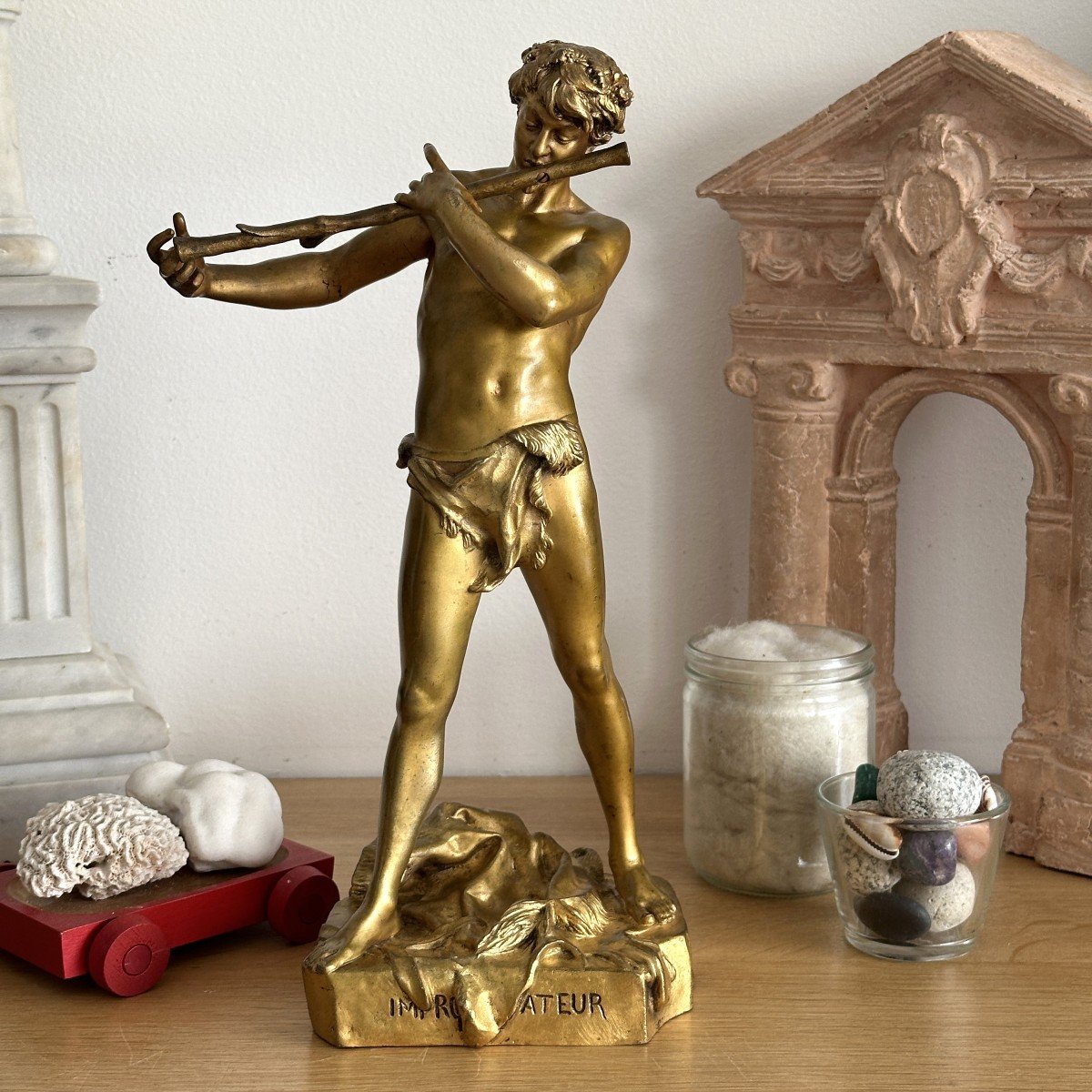 Improviser - After Félix Charpentier - Gilt Bronze