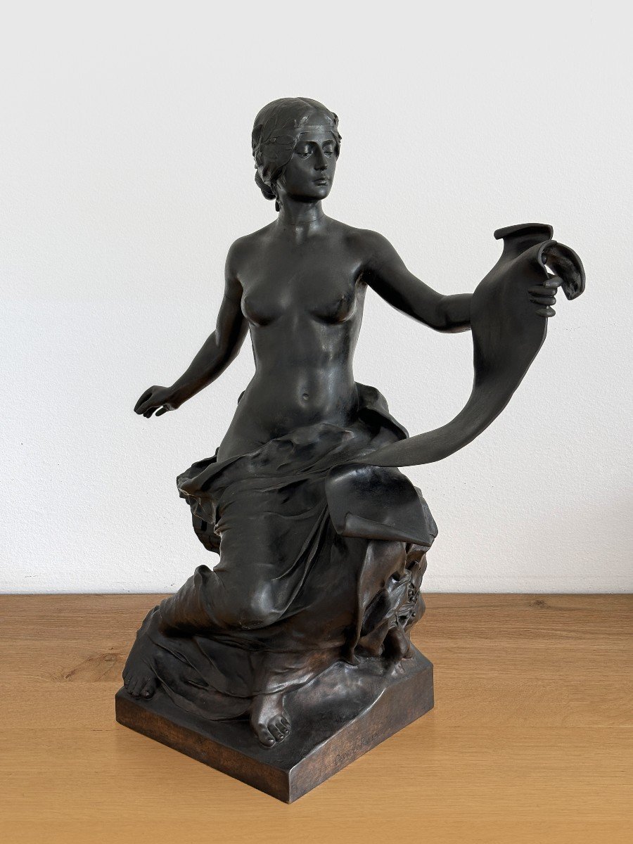 Allegory Of History - Georges Bareau - Barbedienne Bronze-photo-3