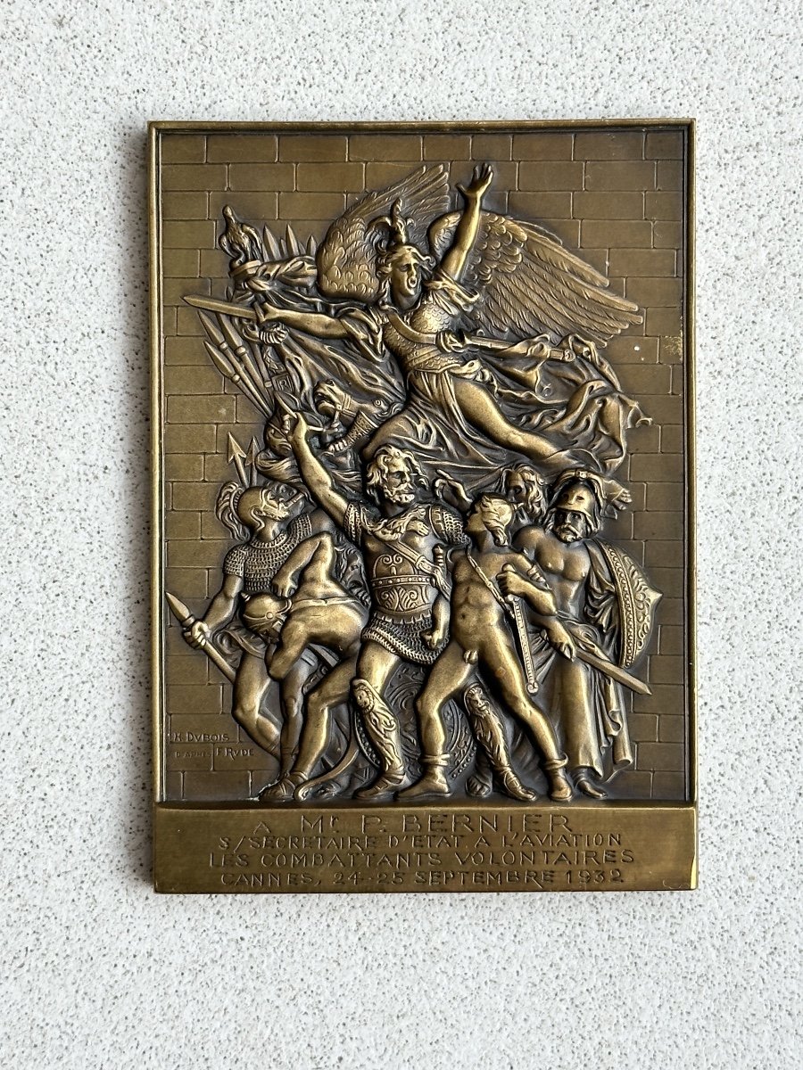 The Departure Of The Volunteers Of 1792 —  Bronze Plaque By Henri Dubois — After F. Rude-photo-2