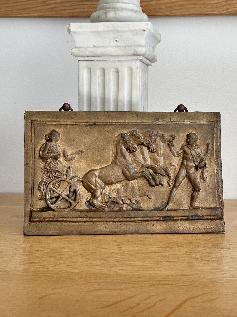 Frise d'après l'antique - Bas-relief sur plaque en bronze  - F.Barbedienne-photo-2