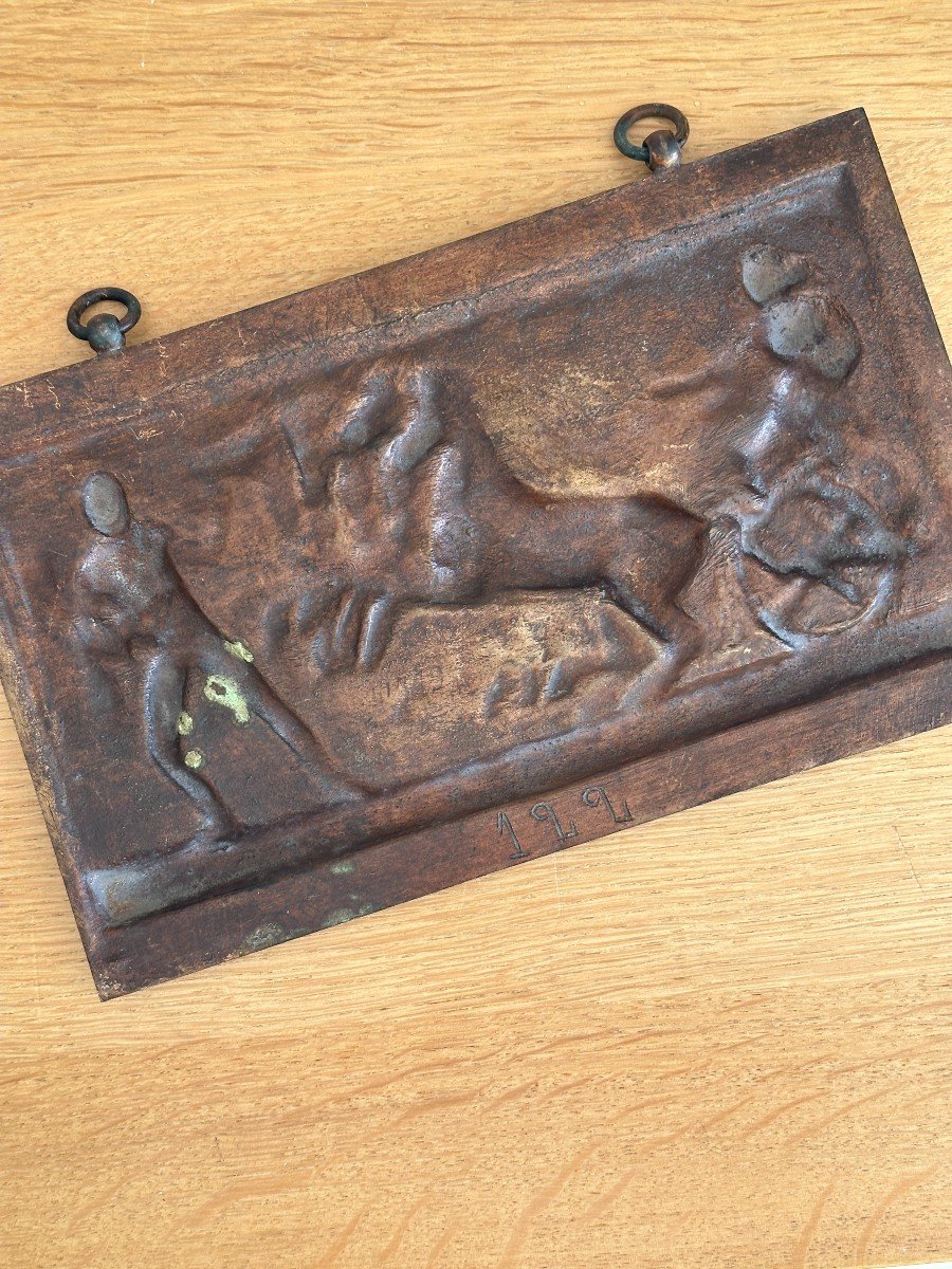 Frise d'après l'antique - Bas-relief sur plaque en bronze  - F.Barbedienne-photo-1