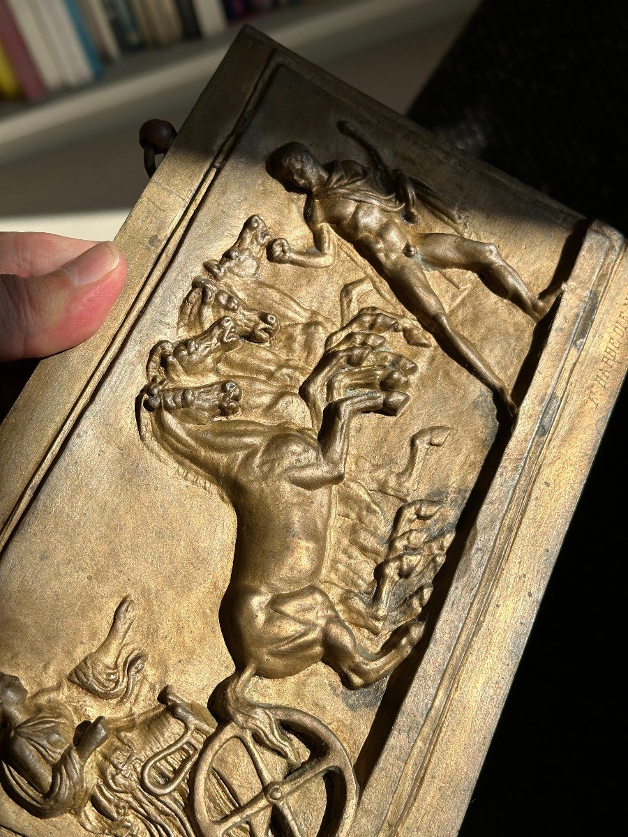 Frise d'après l'antique - Bas-relief sur plaque en bronze  - F.Barbedienne-photo-2