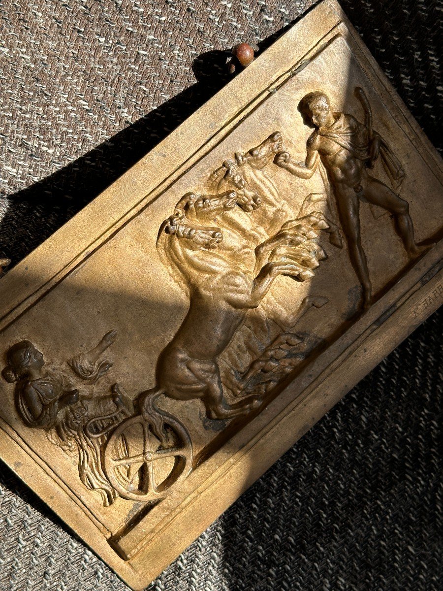 Frise d'après l'antique - Bas-relief sur plaque en bronze  - F.Barbedienne-photo-3