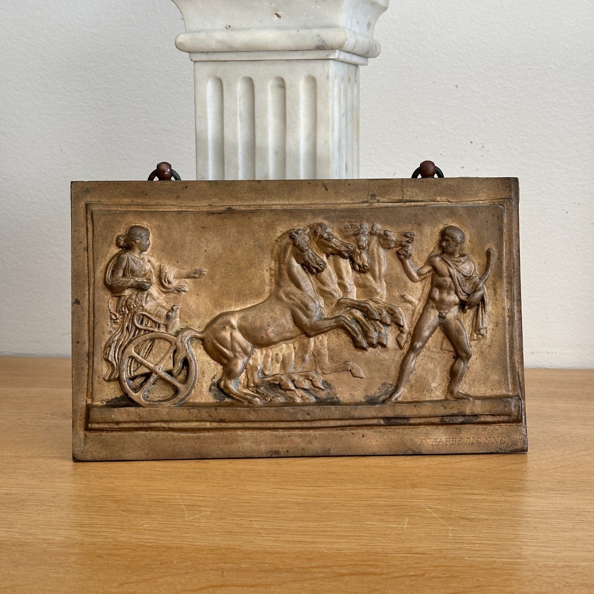 Frise d'après l'antique - Bas-relief sur plaque en bronze  - F.Barbedienne