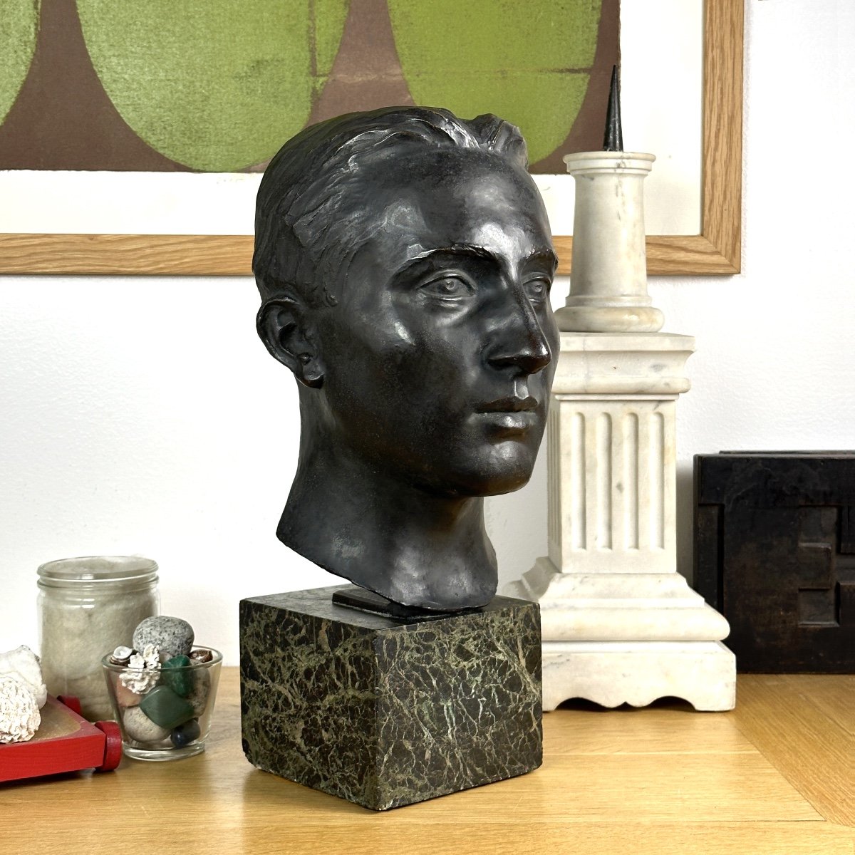 Rosa Langenegger - Head Of A Young Man - Bronze