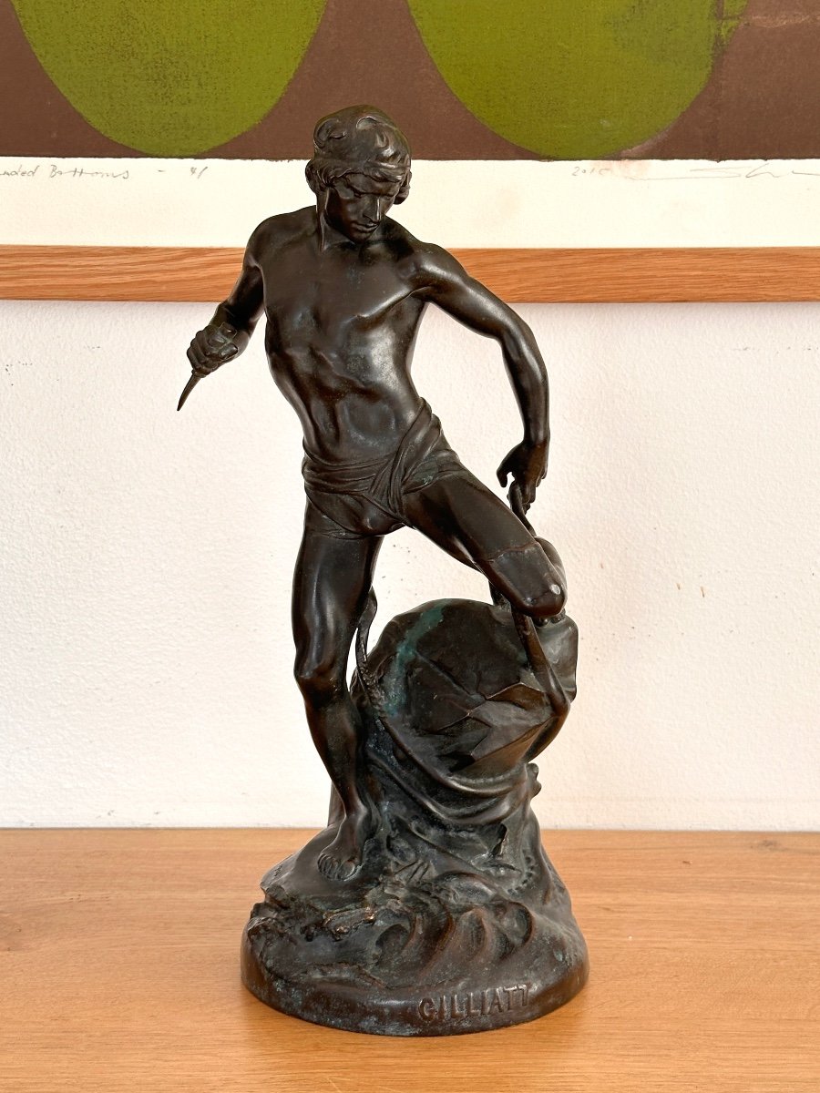 Gilliatt And The Octopus - émile-joseph Carlier - Bronze-photo-2