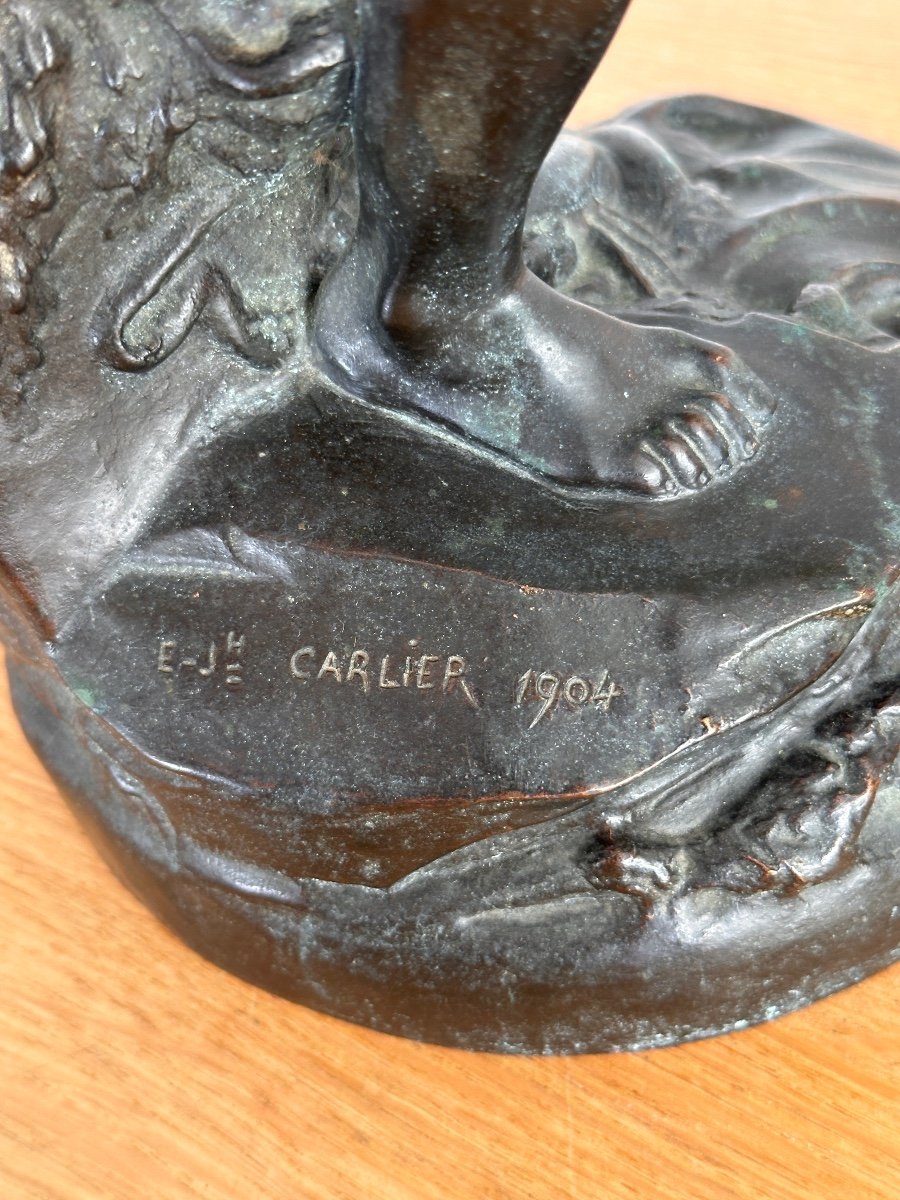 Gilliatt And The Octopus - émile-joseph Carlier - Bronze-photo-5