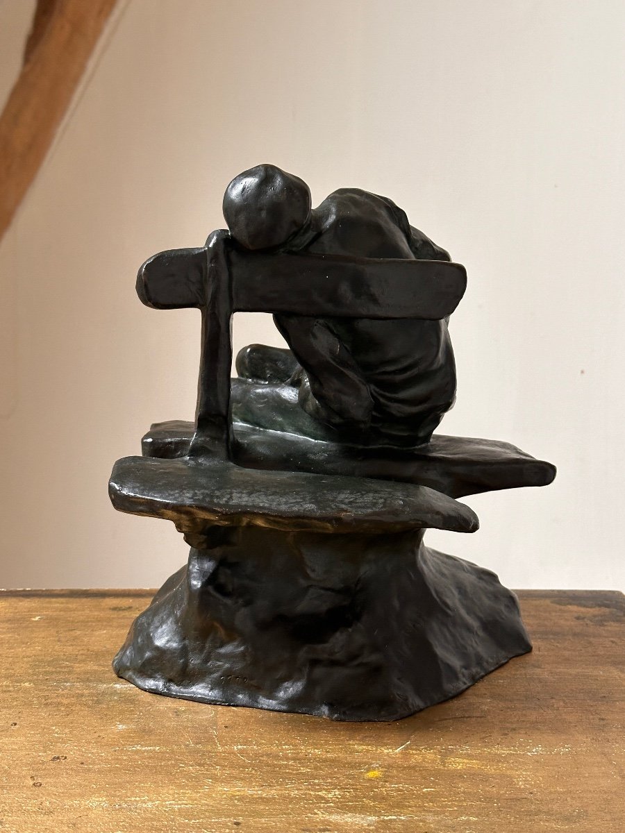 A Beggar - Maurice Maignan - Bronze -photo-4