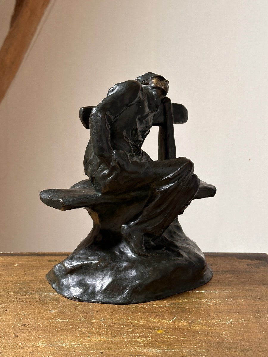 A Beggar - Maurice Maignan - Bronze -photo-1