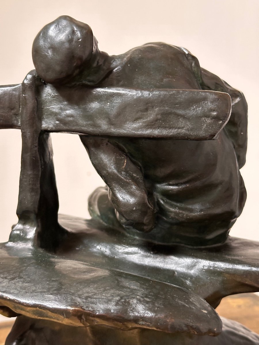 A Beggar - Maurice Maignan - Bronze -photo-5