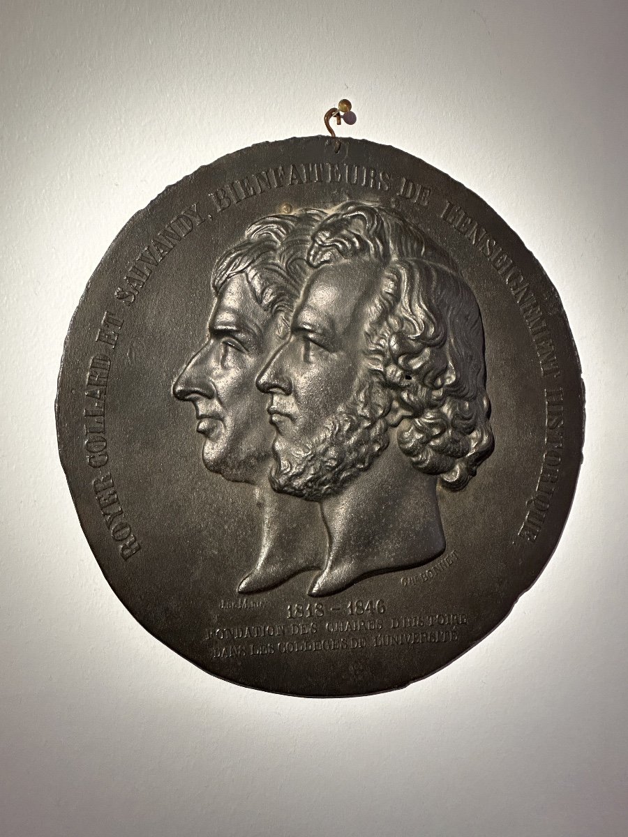 Double Portrait Medallion - Bronze-photo-5