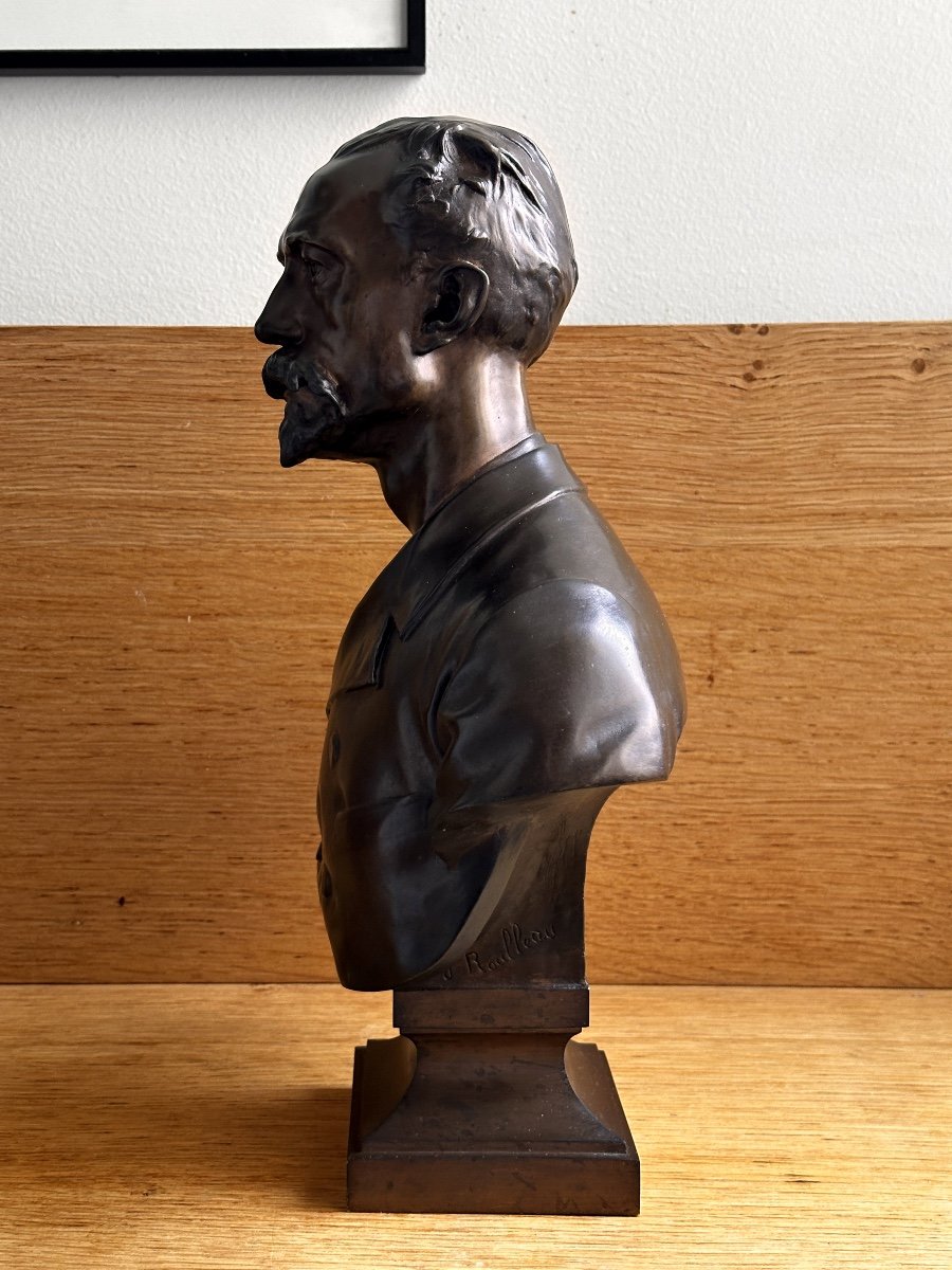 Buste d'homme - Jules Roulleau (1855-1895) - Bronze-photo-2