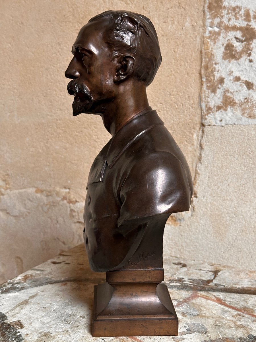 Buste d'Homme - Jules Roulleau (1855-1895) - Bronze-photo-2