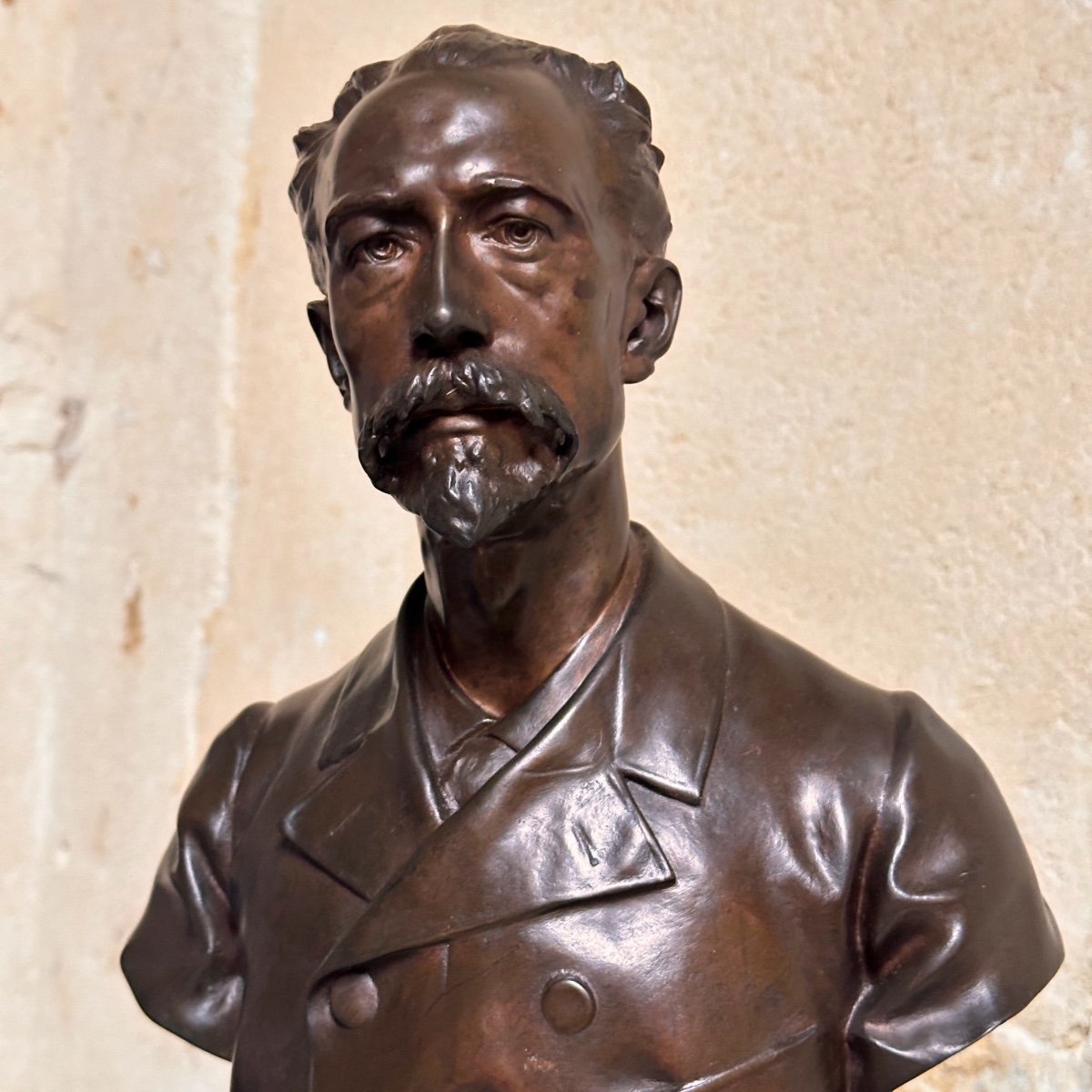 Buste d'Homme - Jules Roulleau (1855-1895) - Bronze