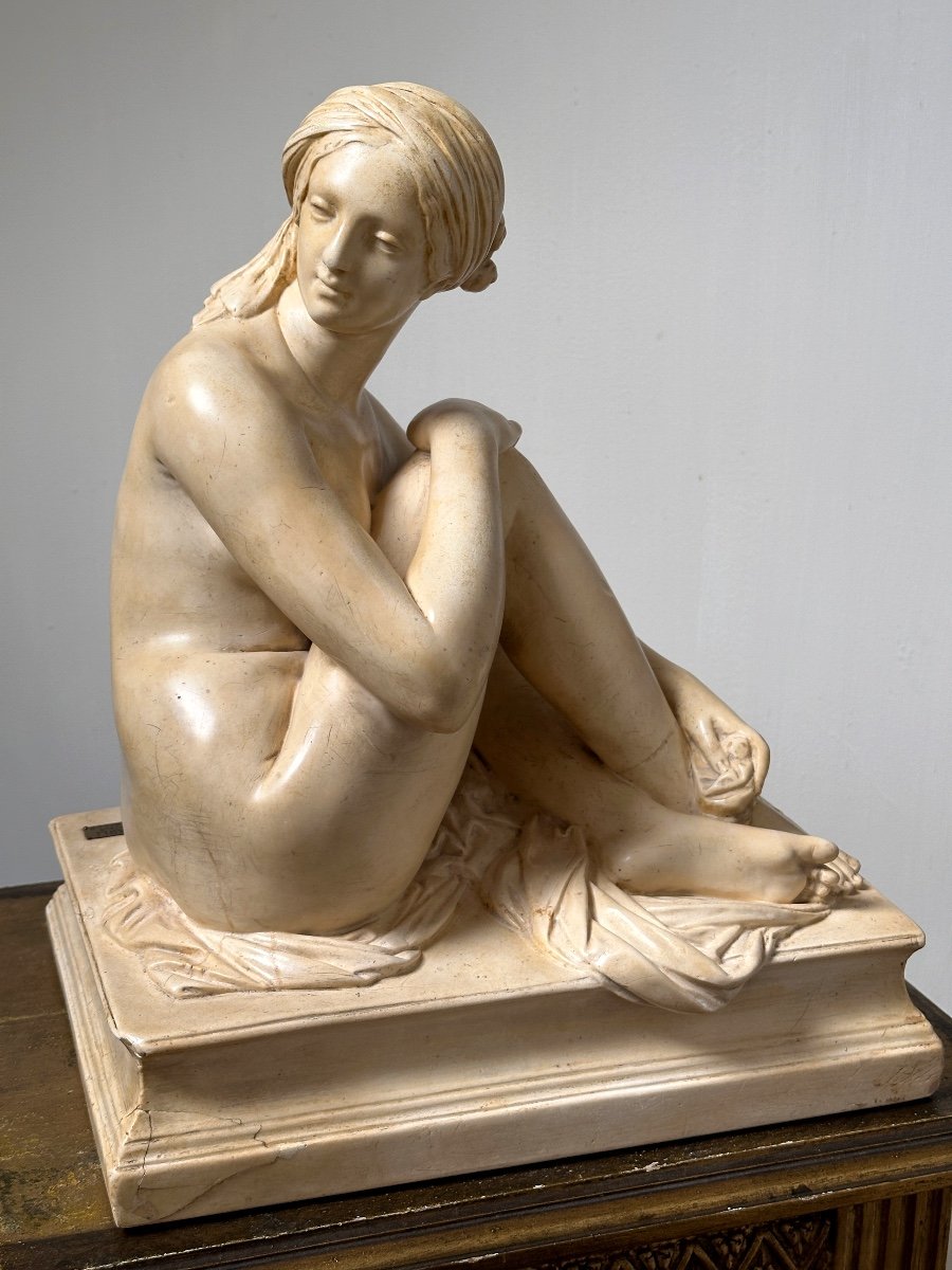 Odalisque - d'après James Pradier - Plâtre Stéariné-photo-2