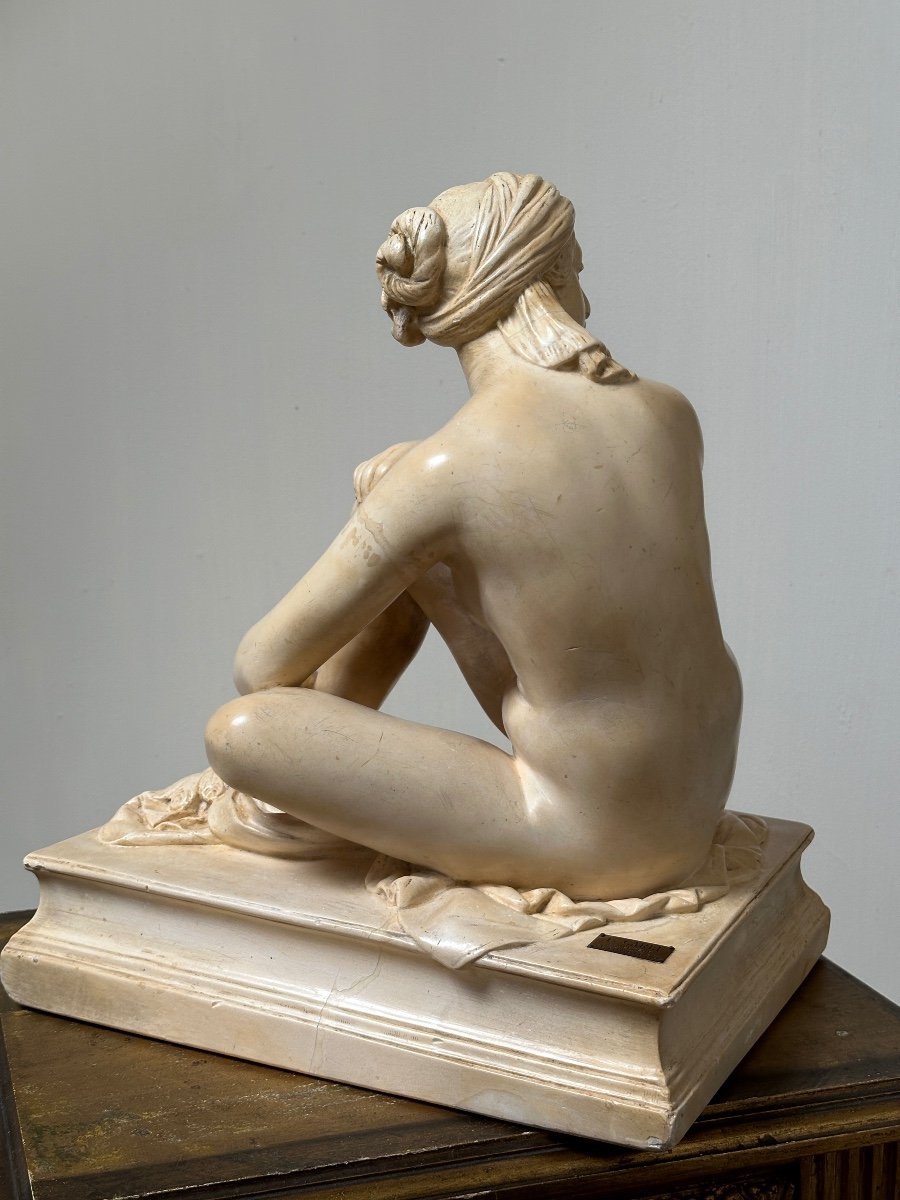 Odalisque - d'après James Pradier - Plâtre Stéariné-photo-3