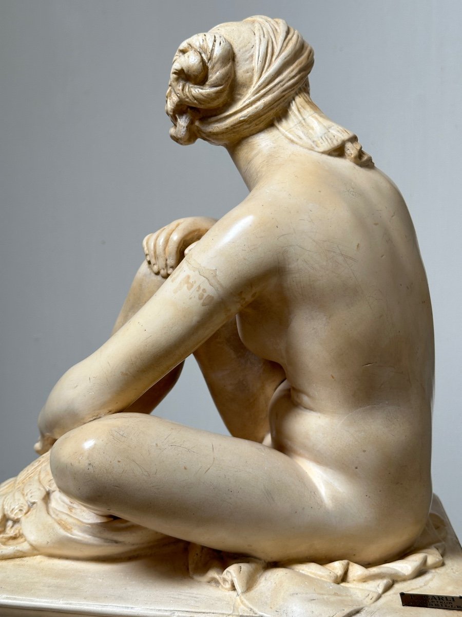 Odalisque - d'après James Pradier - Plâtre Stéariné-photo-6