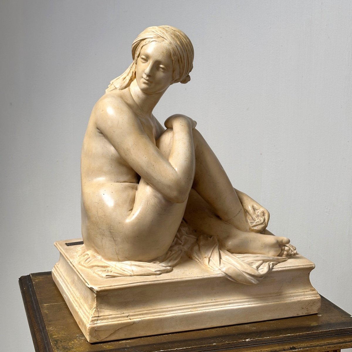 Odalisque - d'après James Pradier - Plâtre Stéariné