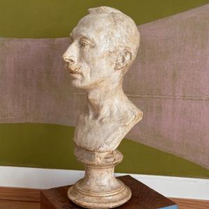Paul Paulin - Bust Of Colonel Gaulé - Original Plaster