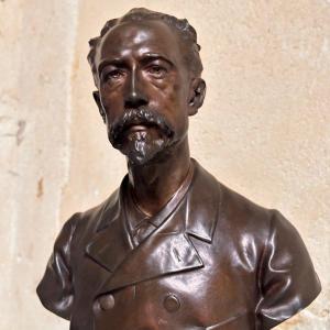 Bust Of A Man - Jules Roulleau (1855-1895) - Bronze