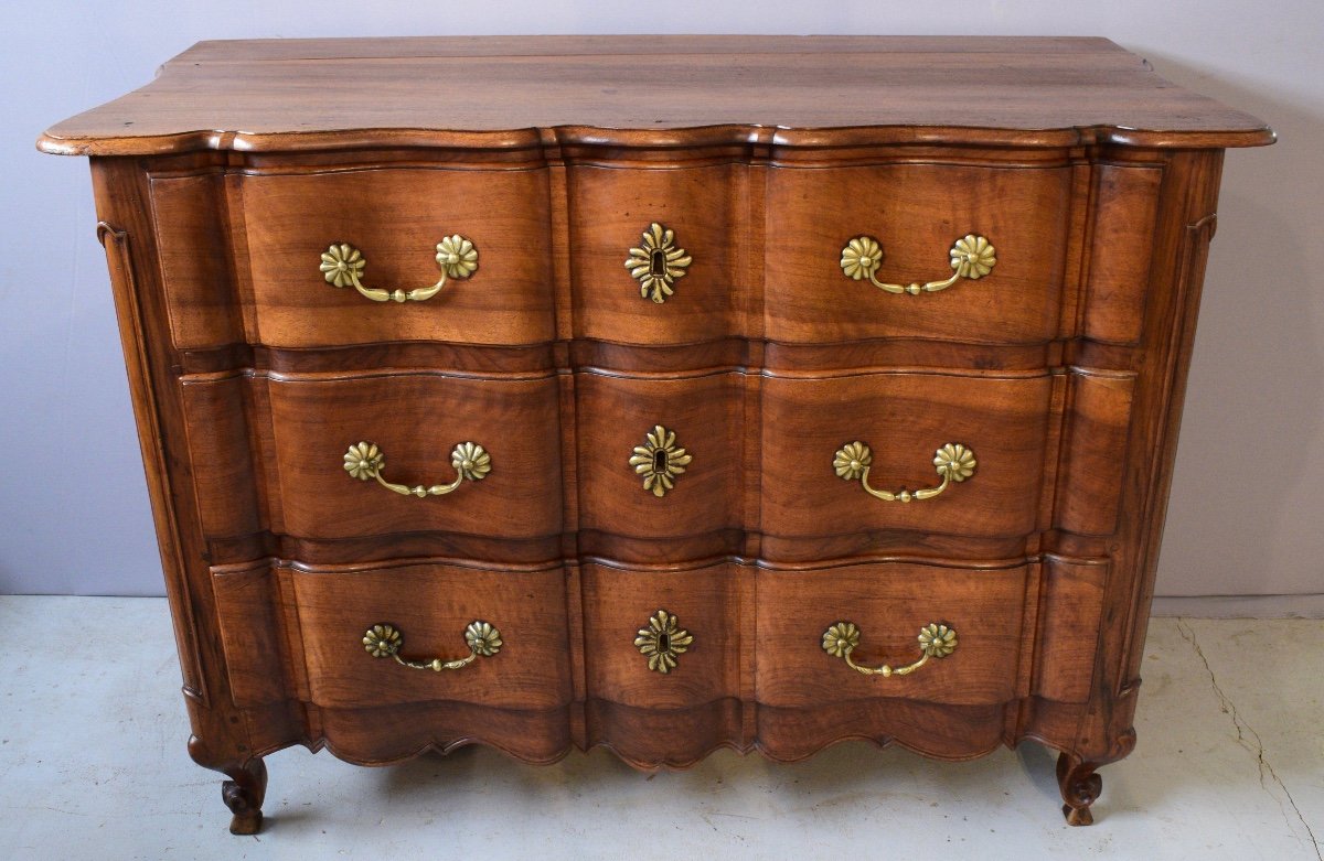 Louis XV Chest Of Drawers In Walnut-photo-7