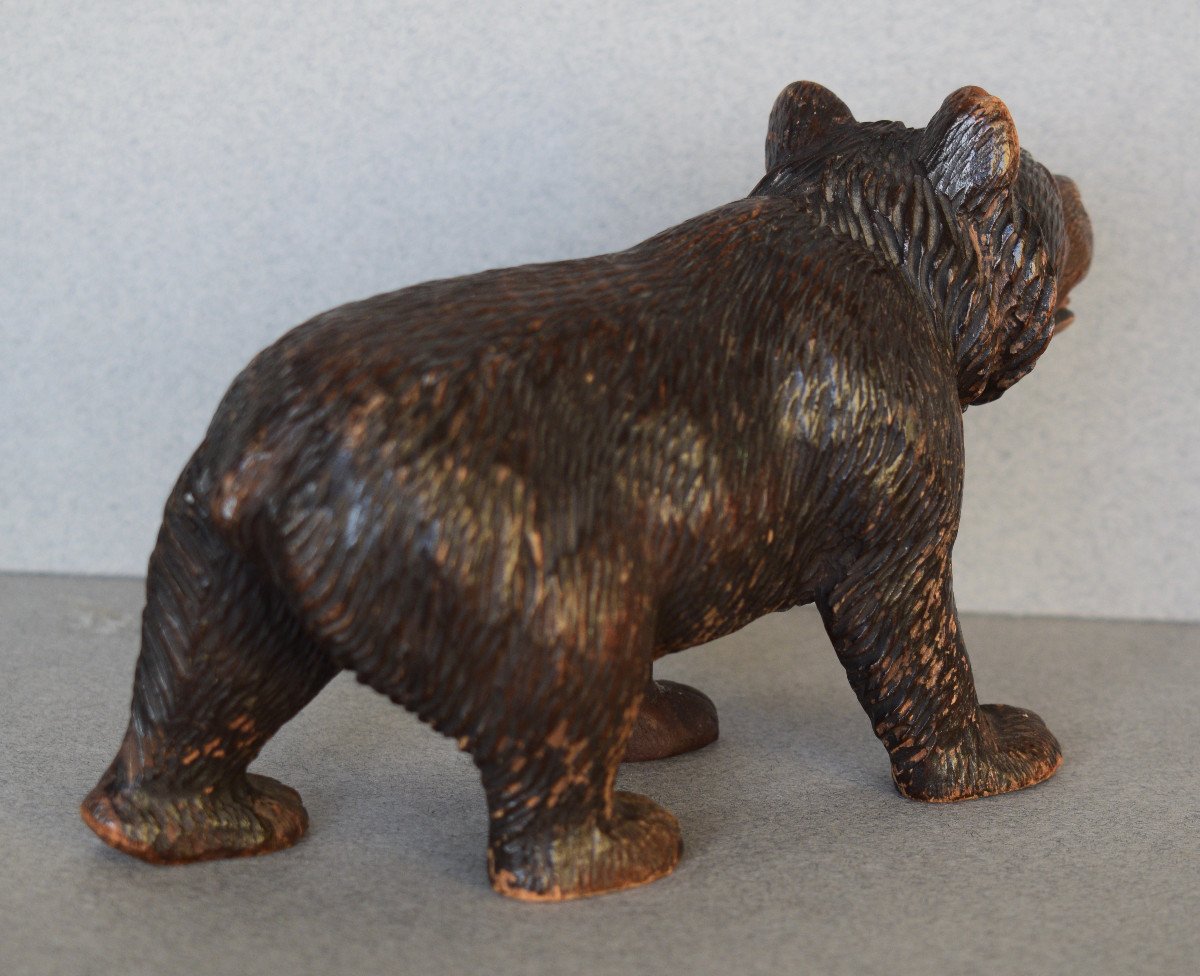 Proantic: Black Forest Carved Wooden Bear