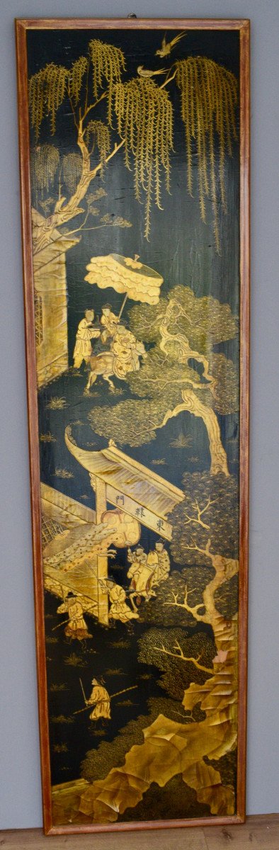 Large Chinese Lacquer Panel-photo-3