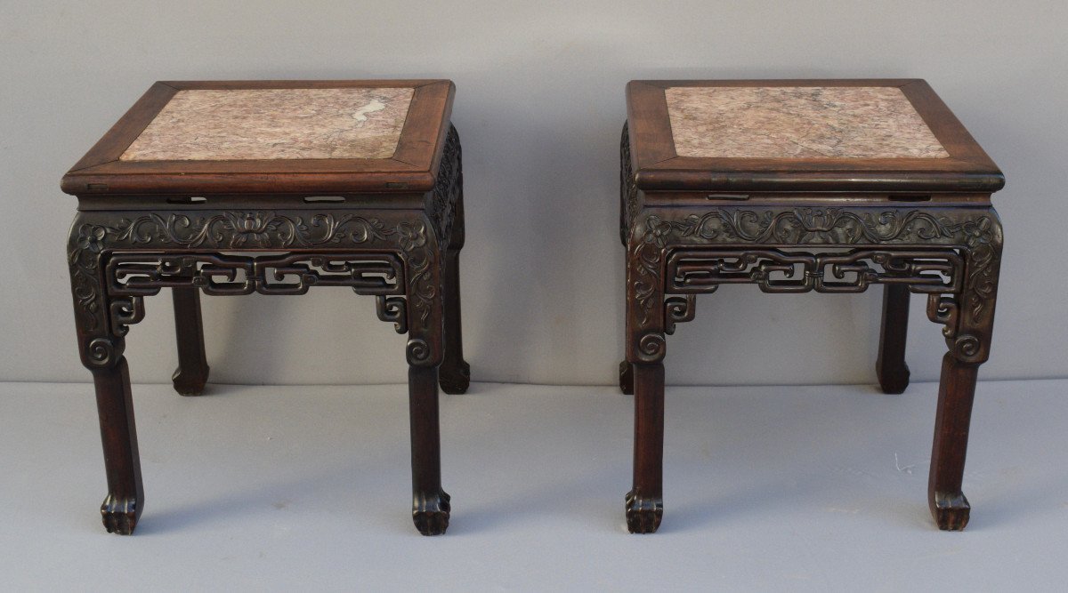 Pair Of Chinese Ironwood Stands