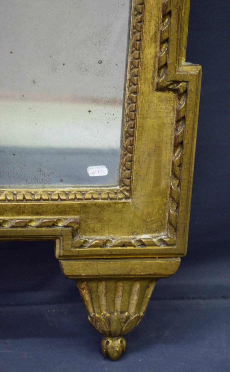 Louis XVI Period Mirror In Golden Wood-photo-4