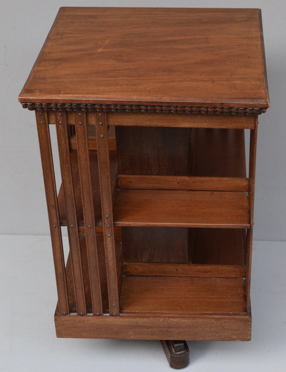 Mahogany Rotating Bookcase-photo-2