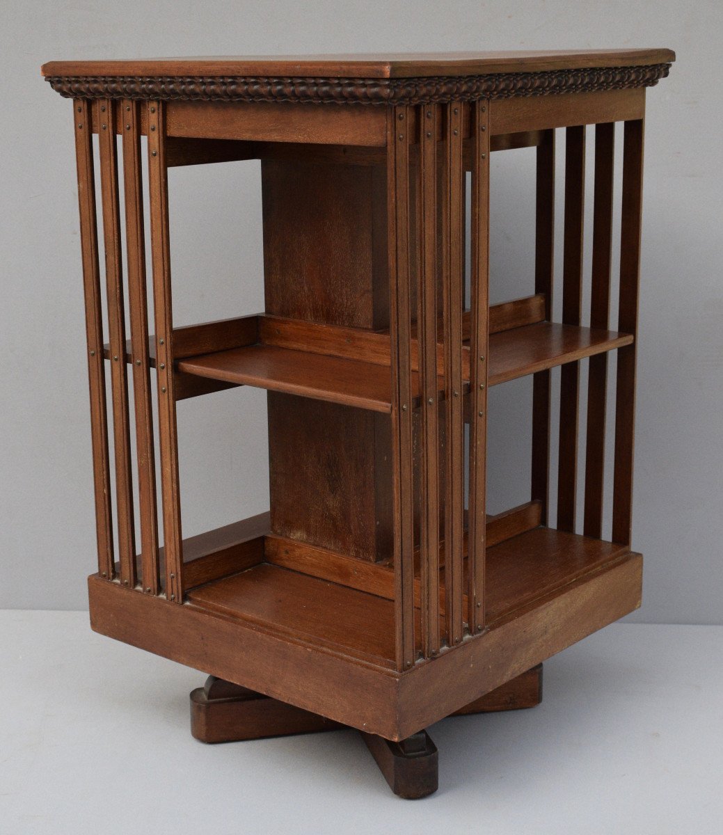 Mahogany Rotating Bookcase