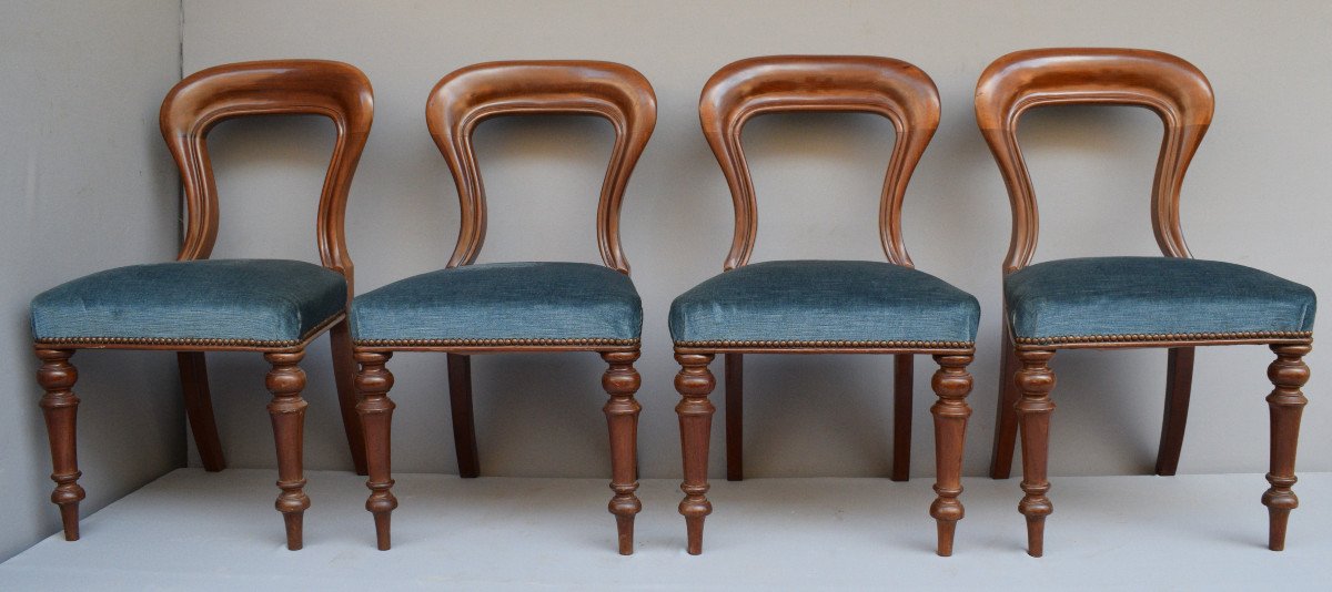 Suite Of 4 Cuban Mahogany Chairs-photo-1