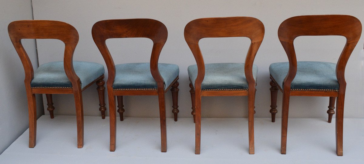 Suite Of 4 Cuban Mahogany Chairs-photo-3