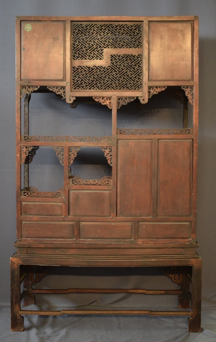 Japanese Cabinet In Exotic Wood Meiji Period-photo-7