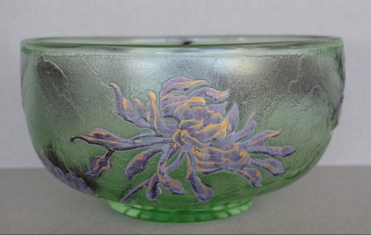 Coupe En Pate De Verre Art Nouveau-photo-4