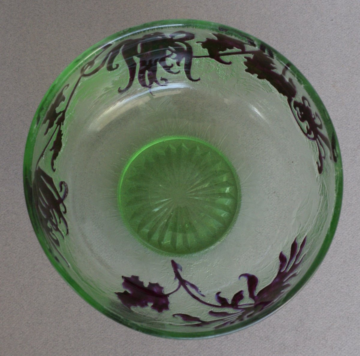 Coupe En Pate De Verre Art Nouveau-photo-1